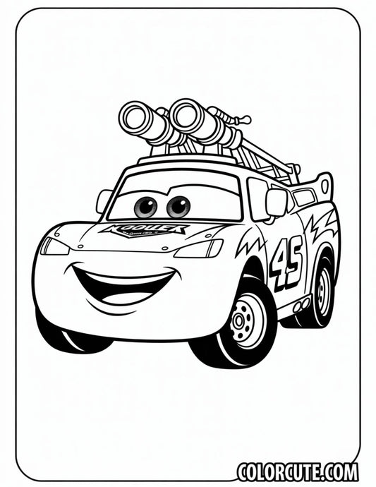 Pixar Fire Truck Coloring Pages | Free PDF Printables