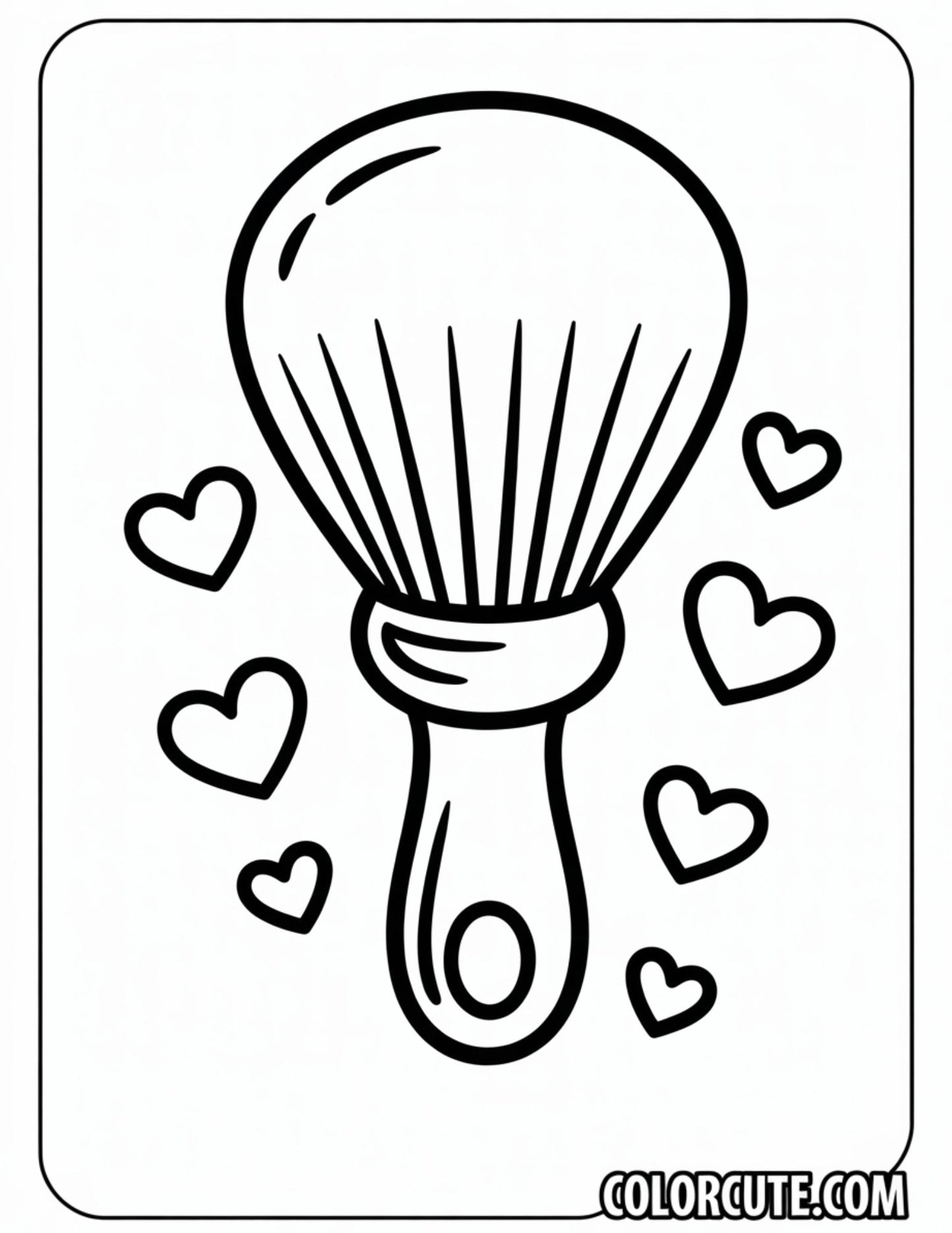 Powder Brush Coloring Page | Free PDF Printables