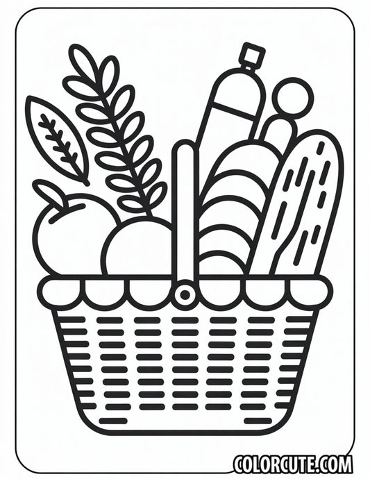 Spring Picnicking Coloring Pages Free PDF Printables