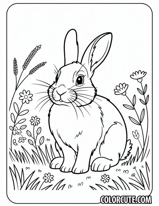 Wild Bunny Coloring Pages | Free PDF Printables