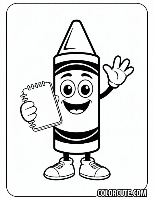 Crayon Back to School Coloring Pages | Free PDF Printables