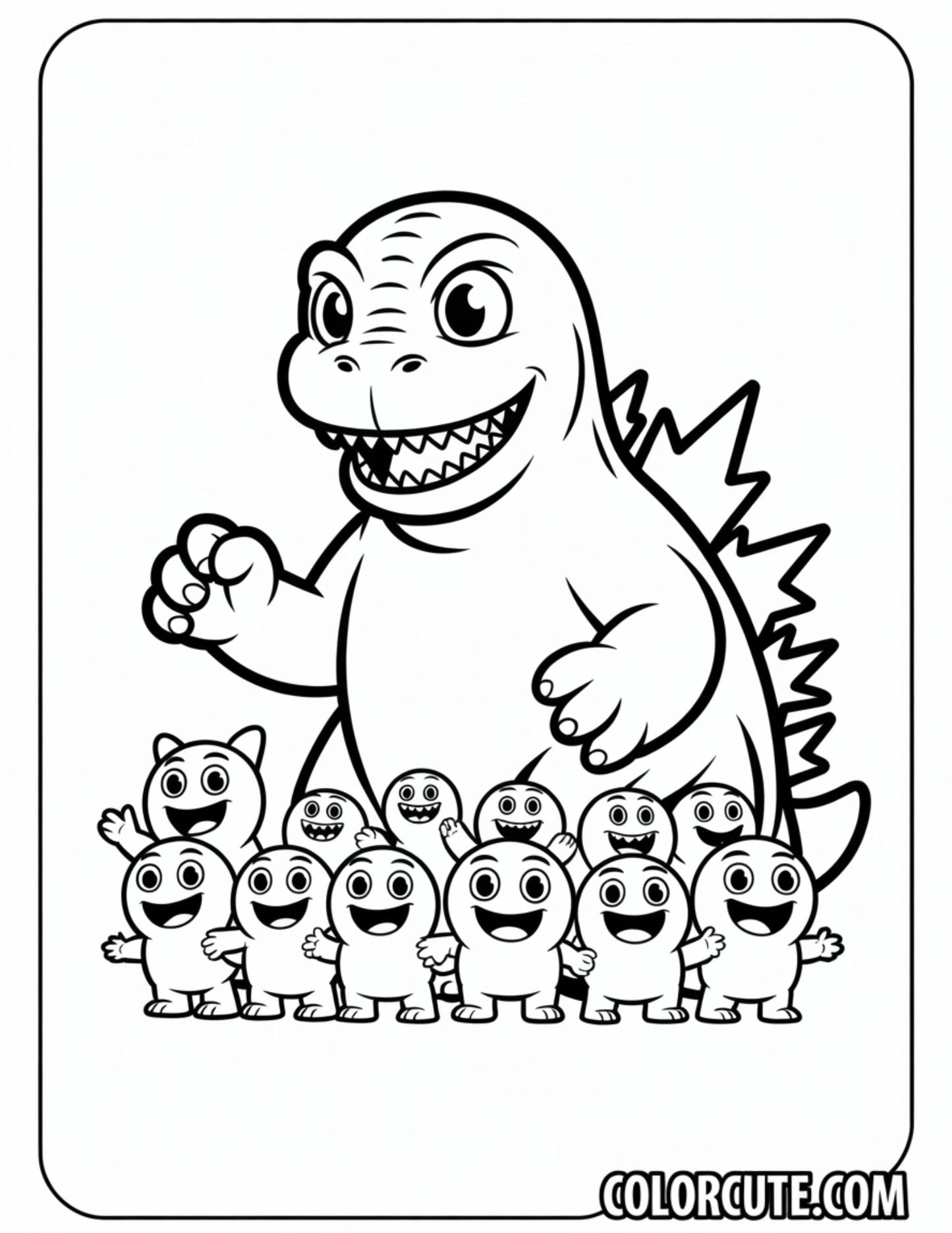 Easy Godzilla Coloring Pages | Free PDF Printables