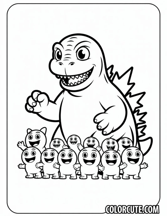 Easy Godzilla Coloring Pages | Free PDF Printables