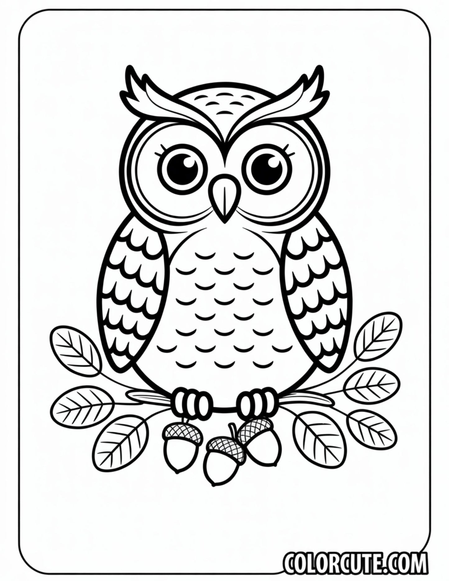 Cute Fall Owl Coloring Pages | Free PDF Printables