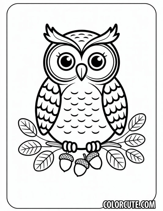 Cute Fall Owl Coloring Pages | Free PDF Printables