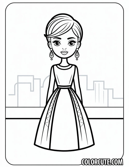 Fashion Girl Coloring Pages | Free PDF Printables