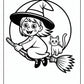Flying Witch Coloring Page | Free PDF Printables
