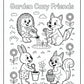 Garden Cozy Friends Coloring Pages | Free PDF Printables