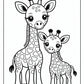 Giraffe Family Coloring Pages | Free PDF Printables