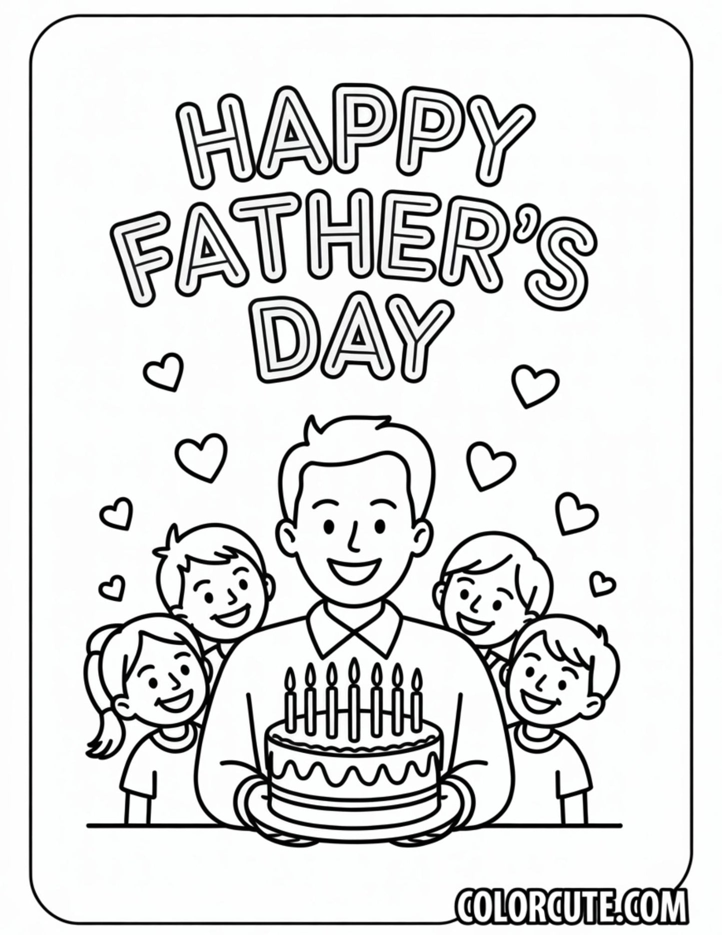 Happy Fathers Day Coloring Pages | Free PDF Printables