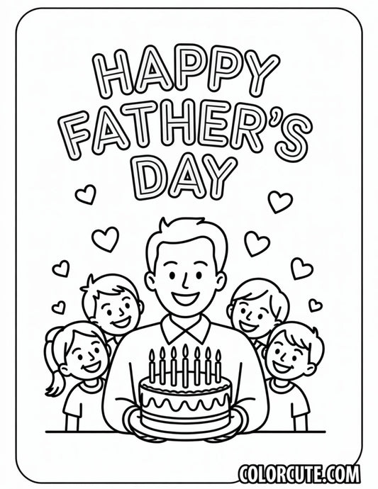 Happy Fathers Day Coloring Pages | Free PDF Printables
