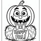 Happy Halloween Pumpkin Coloring Pages | Free PDF Printables