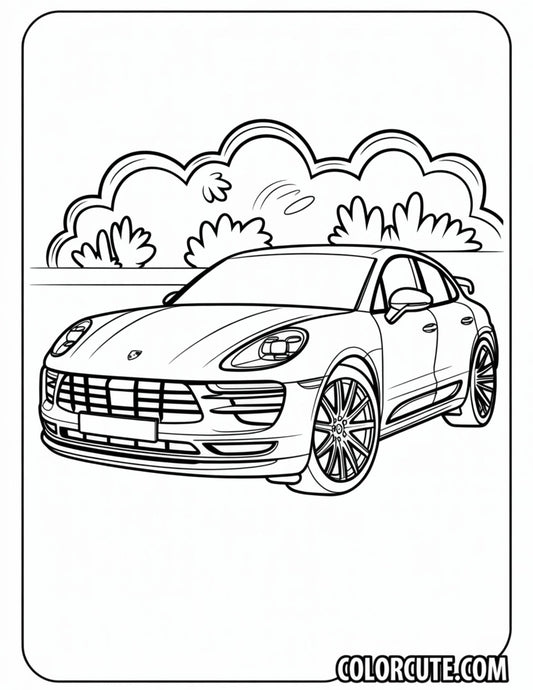 Macan Porsche Coloring Pages | Free PDF Printables