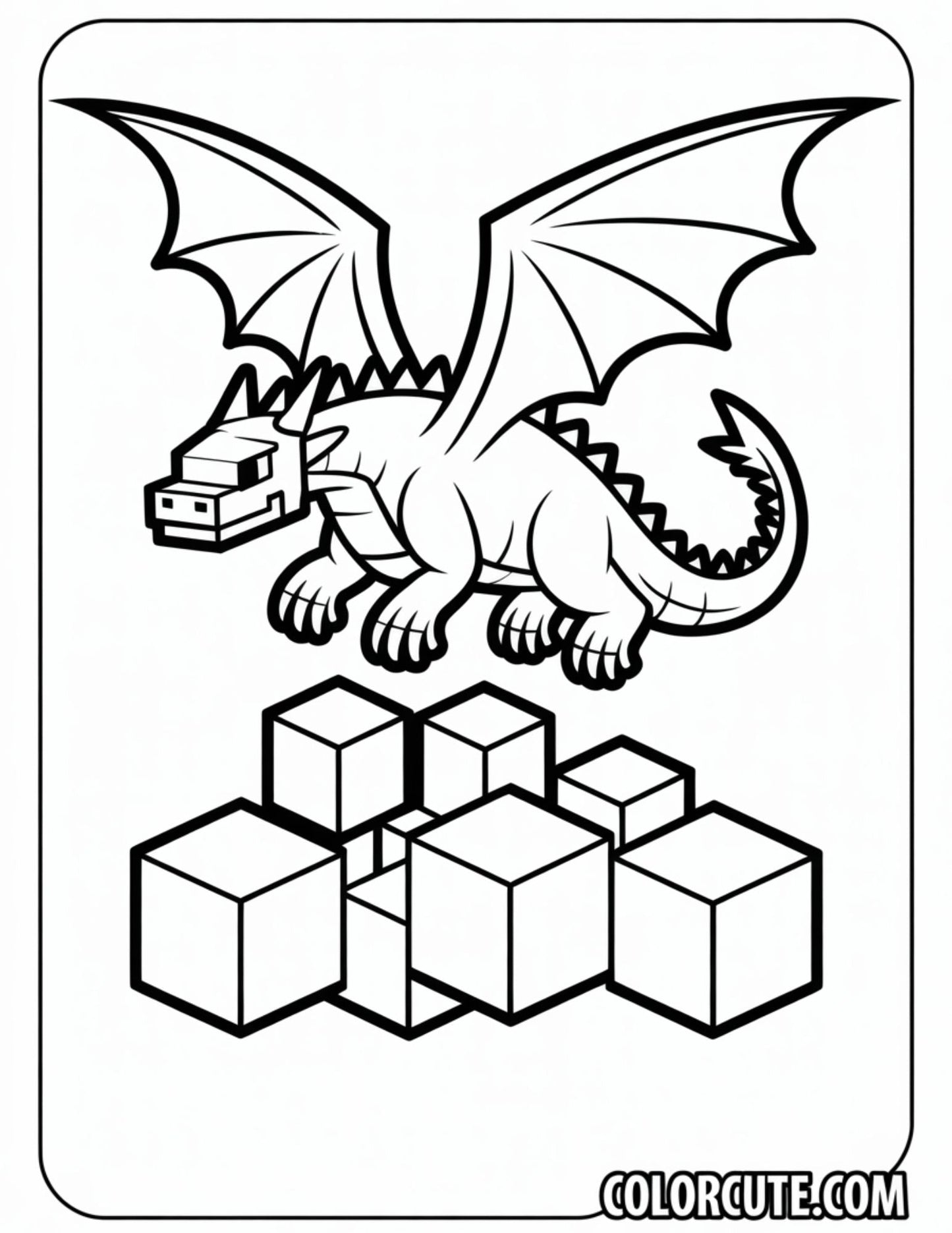 Minecraft Ender Dragon Coloring Pages | Free PDF Printables