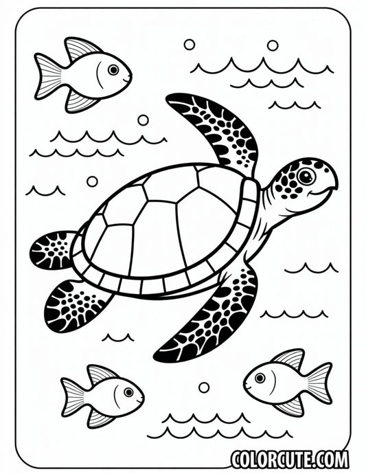 Ocean Turtle Coloring Pages | Free PDF Printables