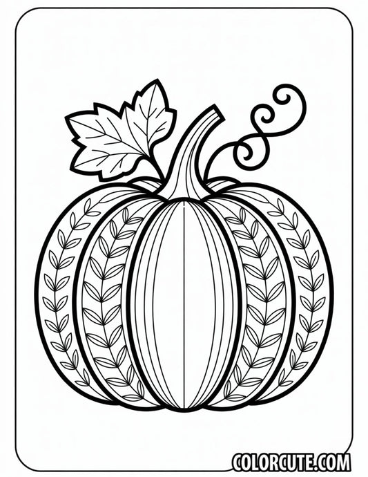 Pumpkin Coloring Page | Free PDF Printables
