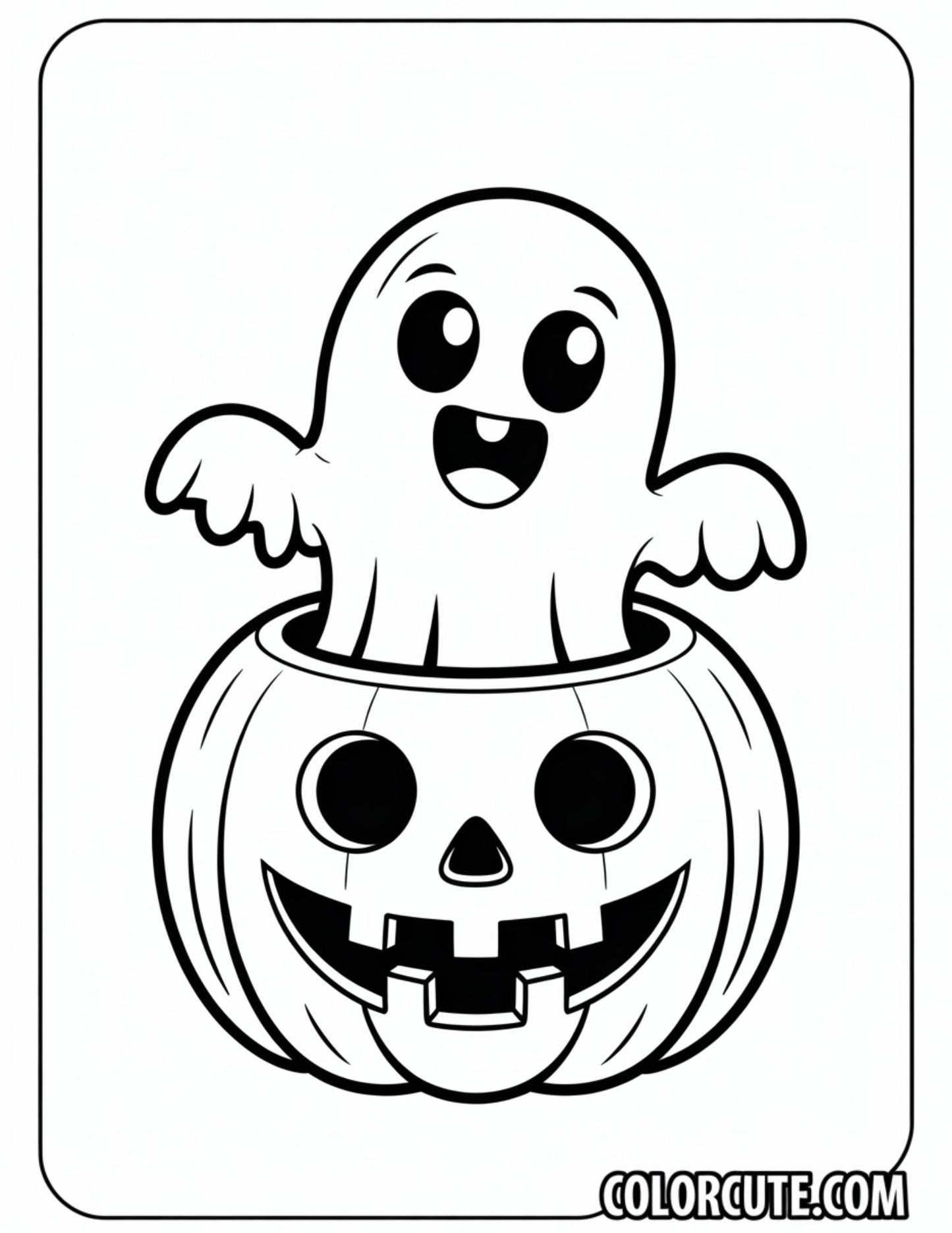 Pumpkin Ghost Coloring Pages | Free PDF Printables