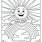 Rainbow Sun Coloring Page | Free PDF Printables