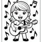 Taylor Swift Bold and Easy Coloring Pages | Free PDF Printables