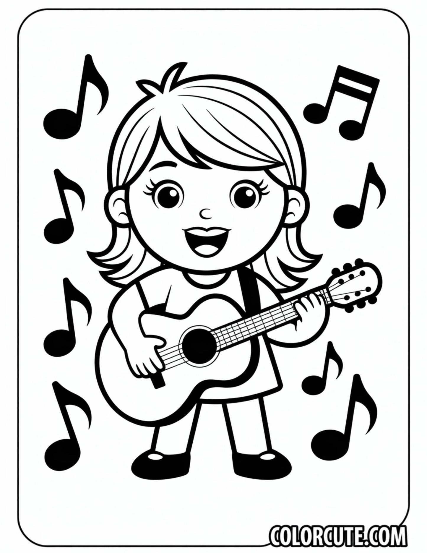 Taylor Swift Bold and Easy Coloring Pages | Free PDF Printables