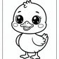Baby Duck Coloring Page | Free PDF Printables