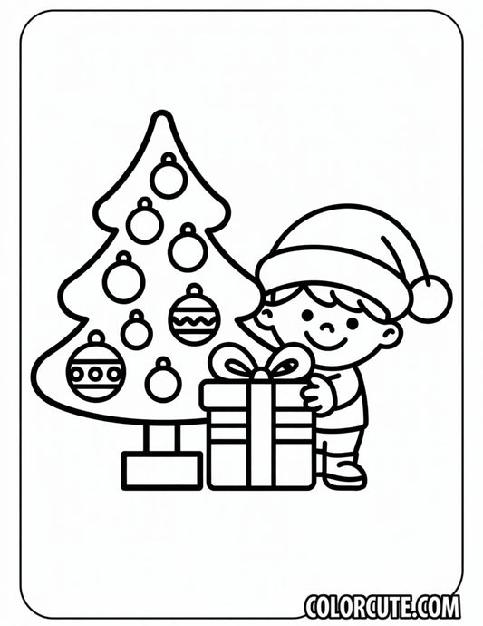 Christmas Preschool Coloring Page | Free PDF Printables