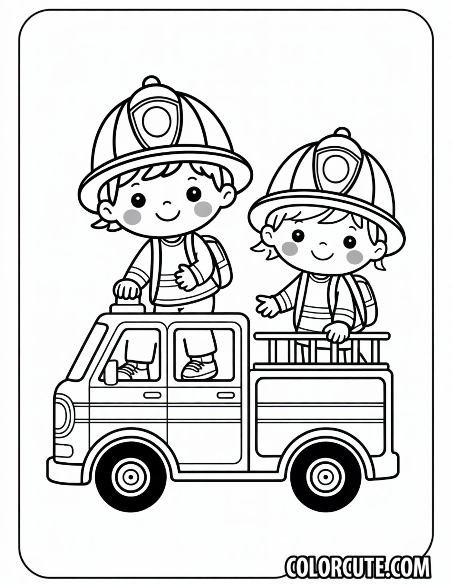 Cool Fire Truck Coloring Pages | Free PDF Printables