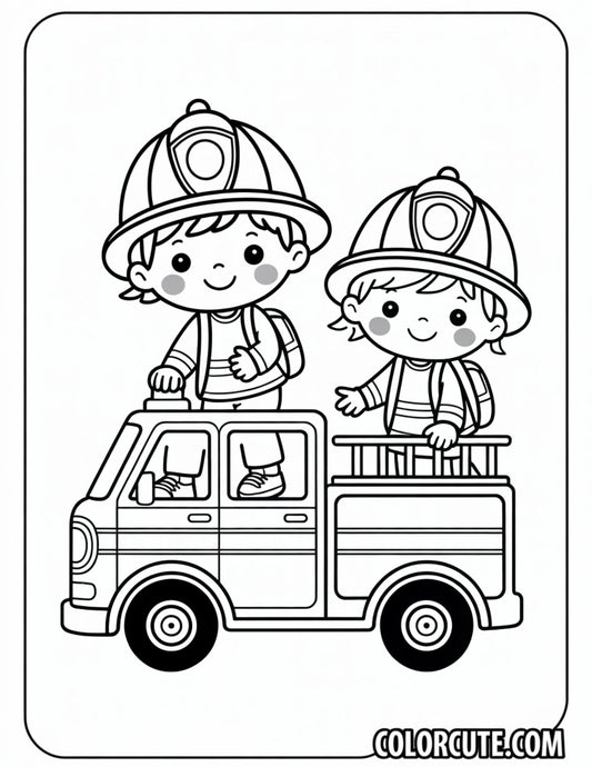 Cool Fire Truck Coloring Pages | Free PDF Printables