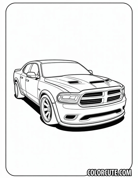 Dodge Car Coloring Pages | Free PDF Printables