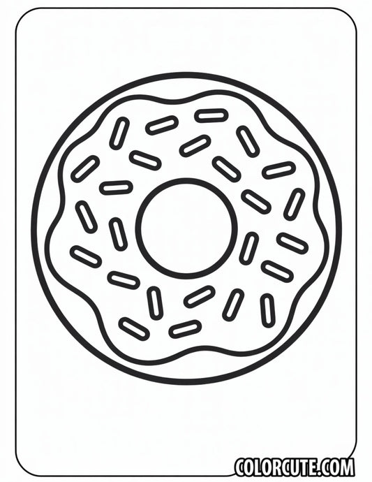 Donut Coloring Page | Free PDF Printables