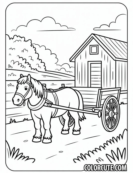 Farm Horse Coloring Pages | Free PDF Printables