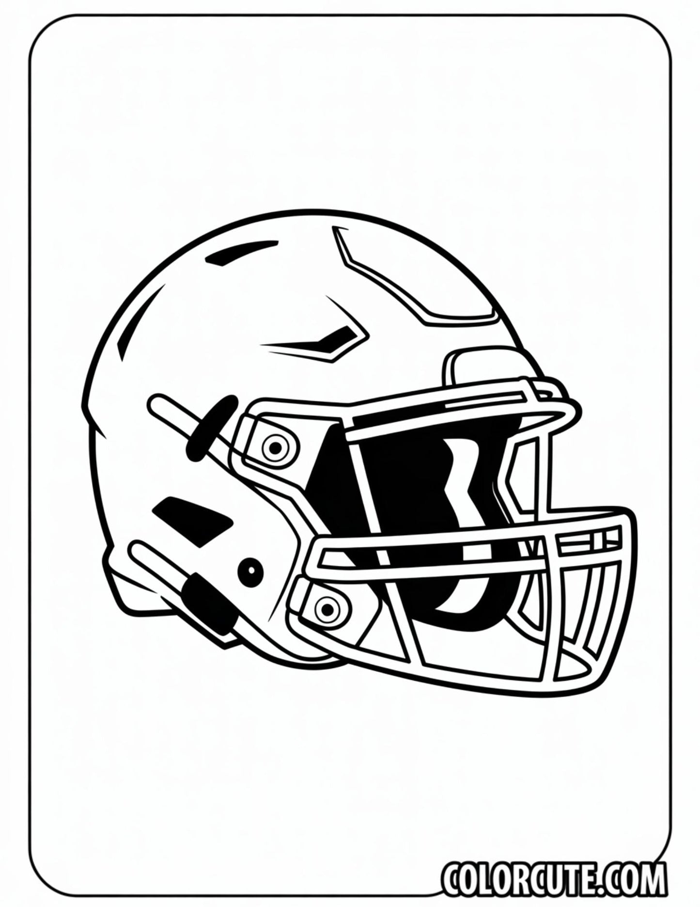 Football Helmet Coloring Pages | Free PDF Printables