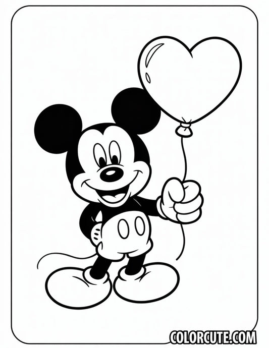 Fun Mickey Valentine Coloring Pages | Free PDF Printables