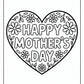Heart Mothers Day Coloring Pages Free PDF Printables
