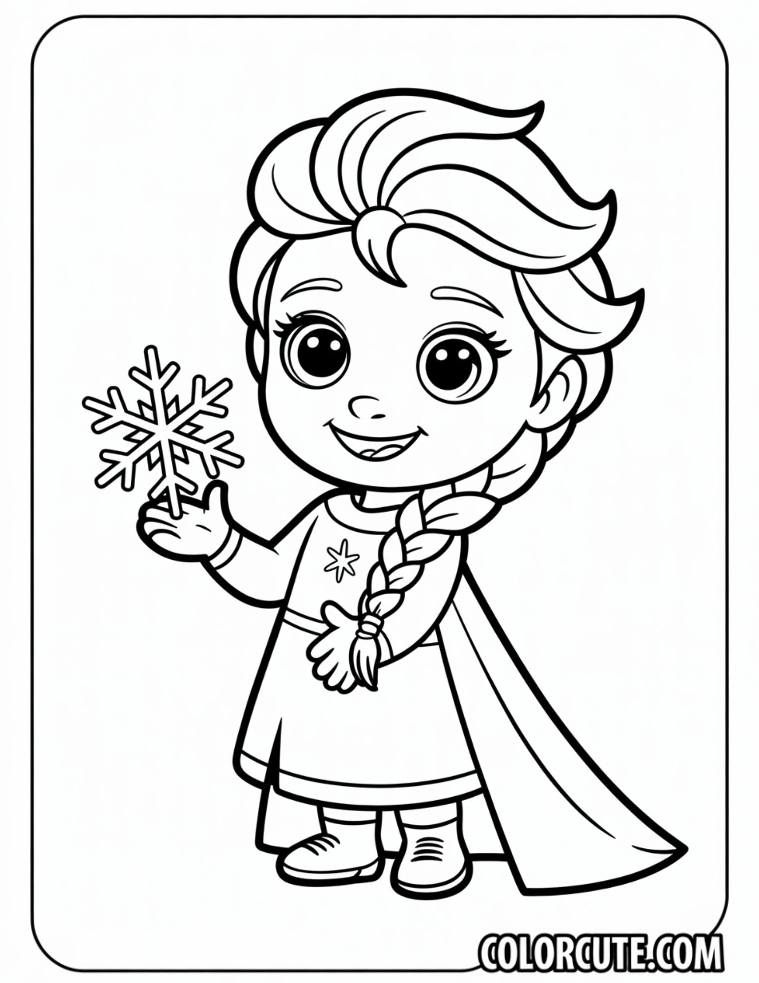 Kids Elsa Coloring Pages | Free PDF Printables – Color Cute - Free ...