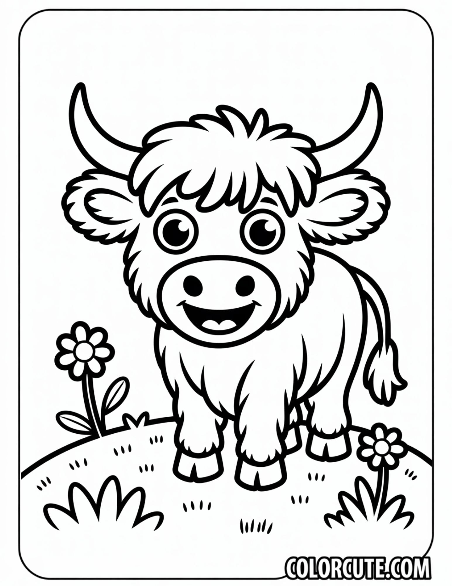 16+ Free Highland Cow Coloring Pages - Farm Animal PDF Printables ...