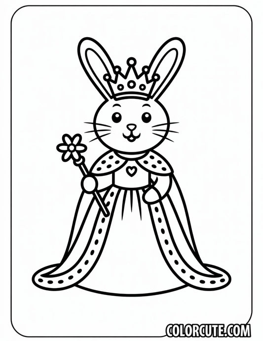 Princess Bunny Coloring Pages | Free PDF Printables