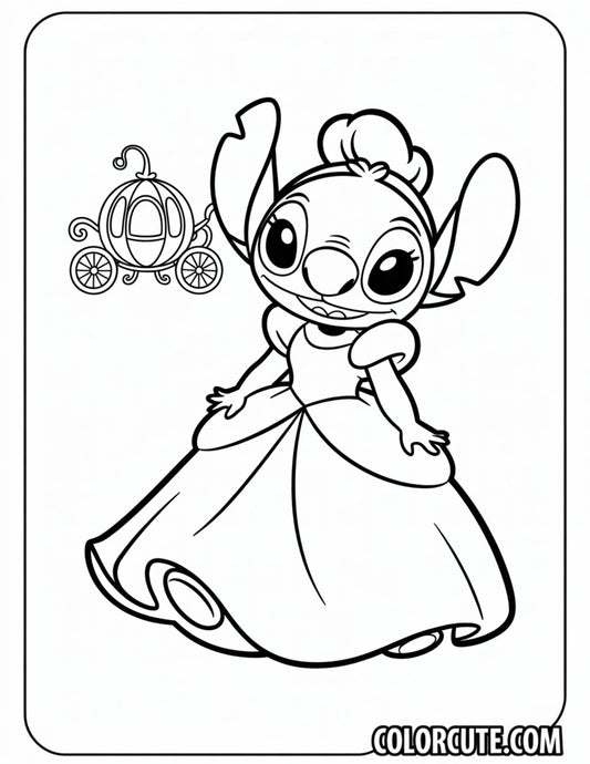 Princess Stitch Coloring Pages | Free PDF Printables