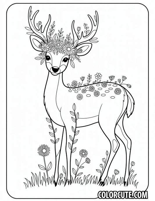 Realistic Deer Coloring Pages - Free PDF Printables