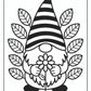 Spring Gnome Coloring Pages Free PDF Printables
