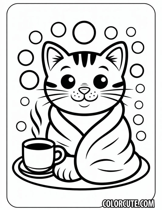 Cat Bold and Easy Coloring Pages | Free PDF Printables