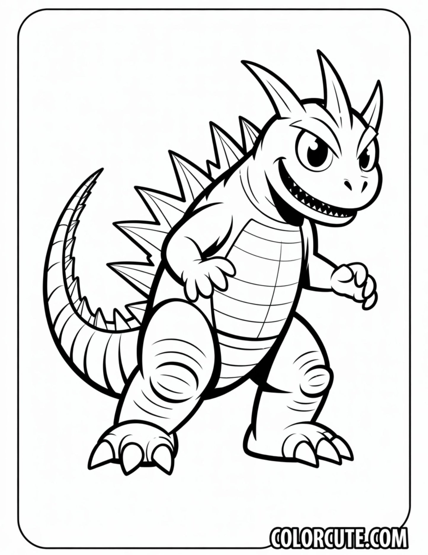 Cute Godzilla Coloring Pages | Free PDF Printables
