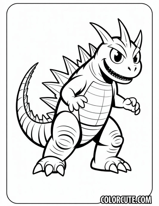 Cute Godzilla Coloring Pages | Free PDF Printables