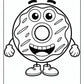 Easy Happy Donut Coloring Pages Free Printable