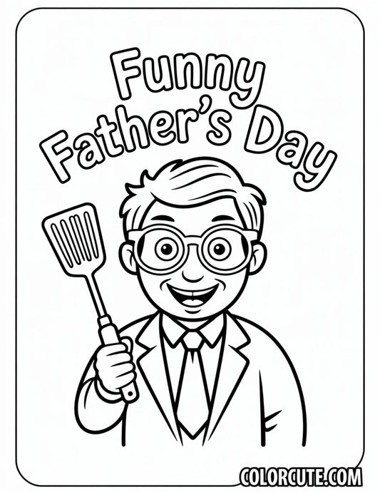 Funny Fathers Day Coloring Pages | Free PDF Printables