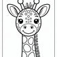 Giraffe Face Coloring Pages | Free PDF Printables
