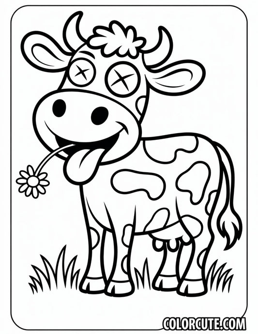 Happy Cow Coloring Pages | Free PDF Printables