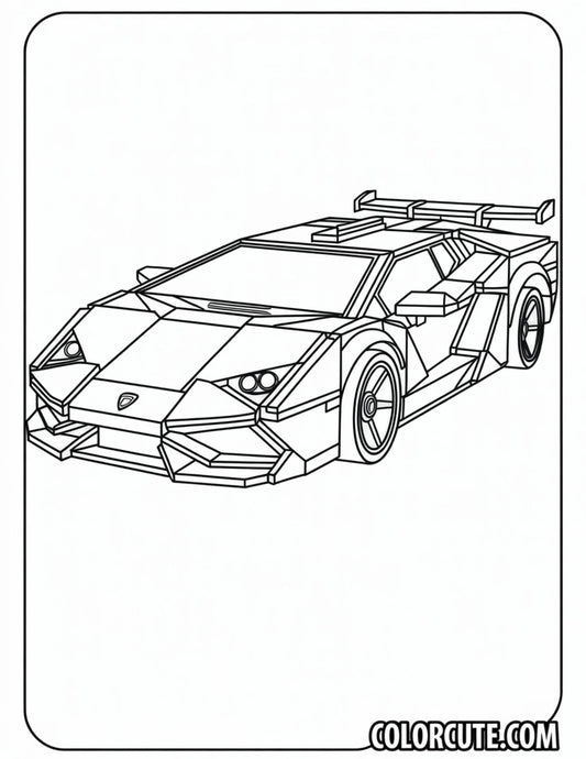 Lego Lamborghini Coloring Pages - Free PDF Printables