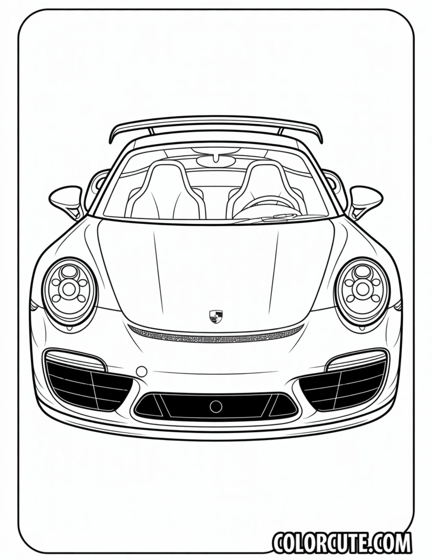 Luxury Porsche Coloring Pages | Free PDF Printables