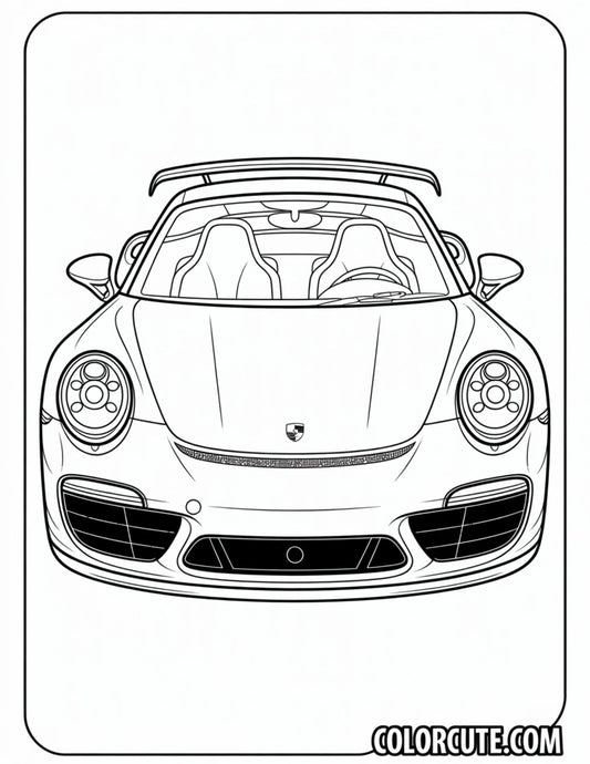 Luxury Porsche Coloring Pages | Free PDF Printables